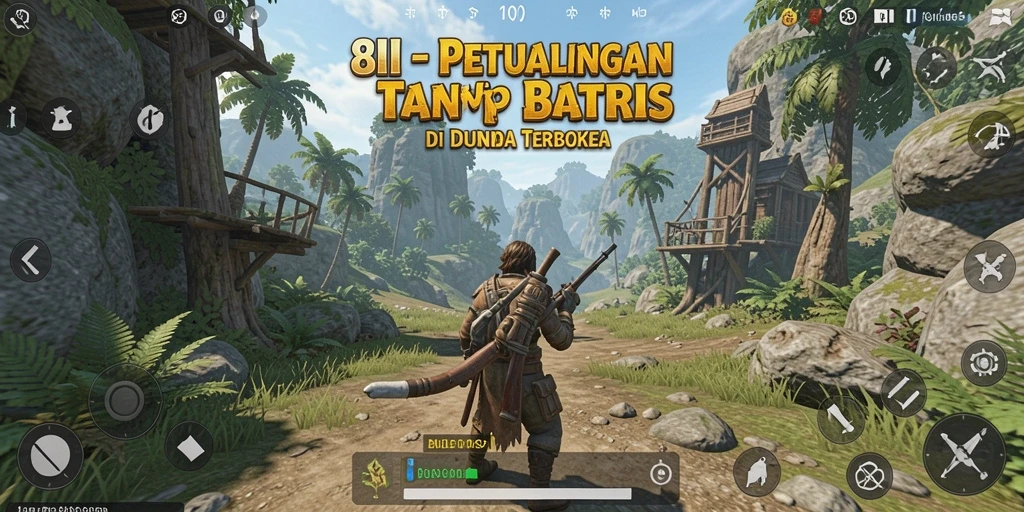 Tangkapan layar menampilkan aksi seru dalam dunia terbuka di 8II.
