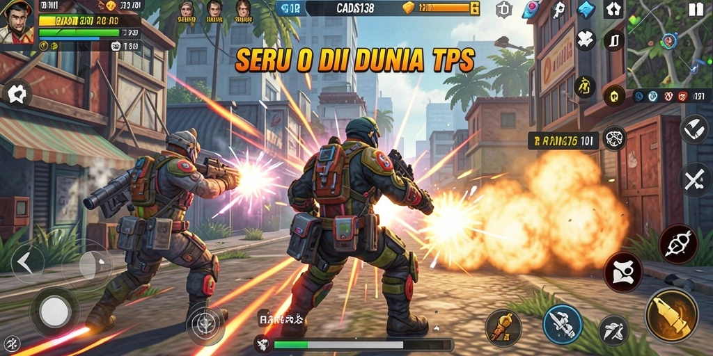 Tampilan gameplay seru dalam CADAS138, memberikan pengalaman TPS yang mendebarkan.