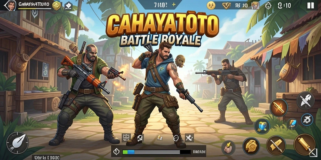 Tampilan seru gameplay CAHAYATOTO dalam pertempuran Battle Royale.