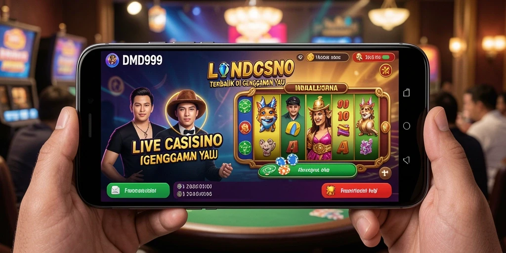 Tampilan DMD999 menampilkan gameplay Live Casino yang menarik dan interaktif.