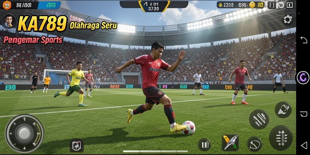 Screenshot KA789 menampilkan action seru dalam pertandingan olahraga.