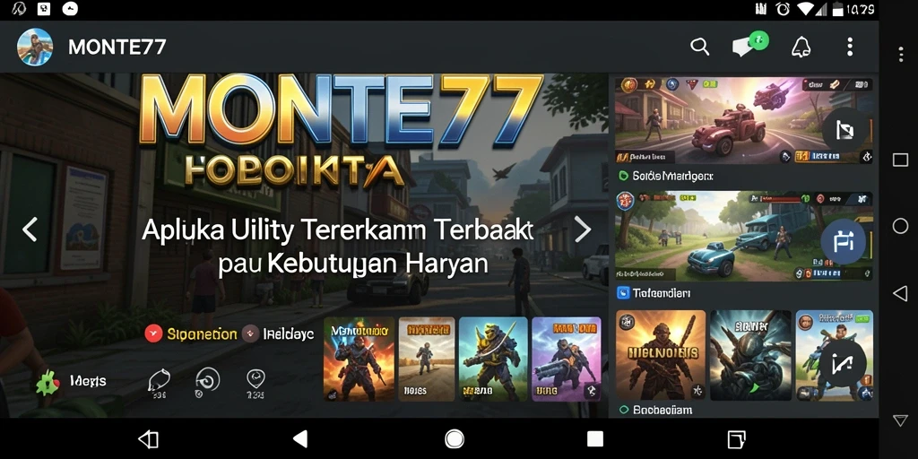 Tampilan antarmuka MONTE77 yang sederhana dan fungsional.
