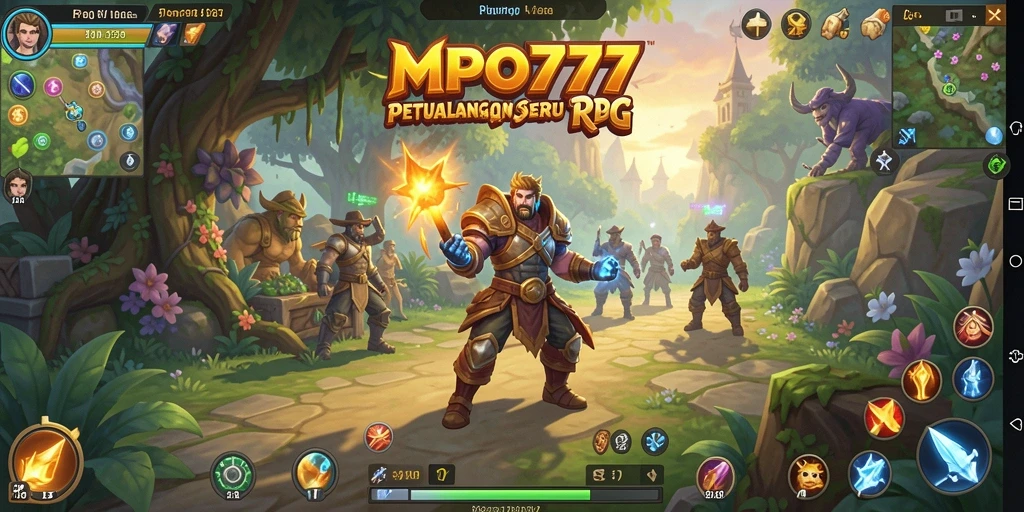 Tampilan dinamis dari gameplay RPG MPO777 yang menarik.