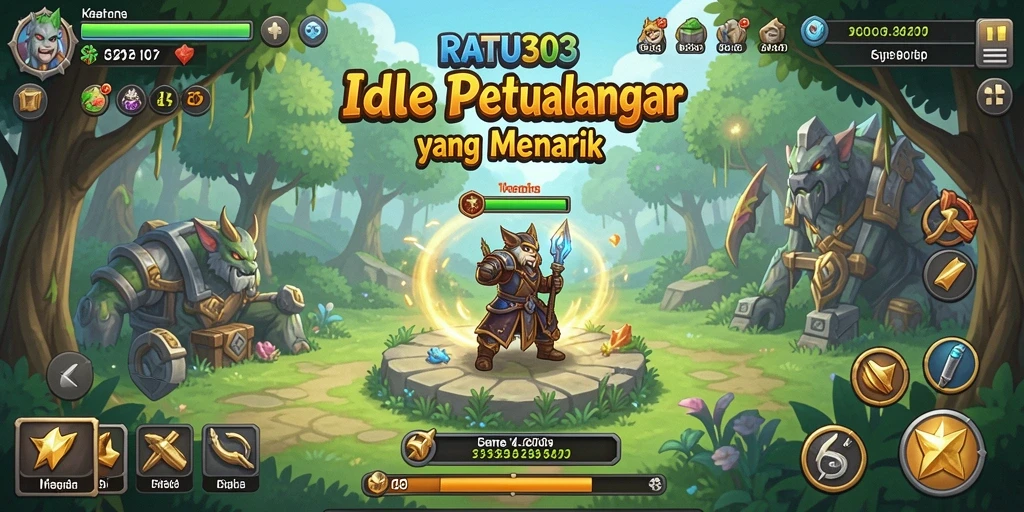 Screenshot gameplay RATU303 dengan karakter yang sedang berpetualang.