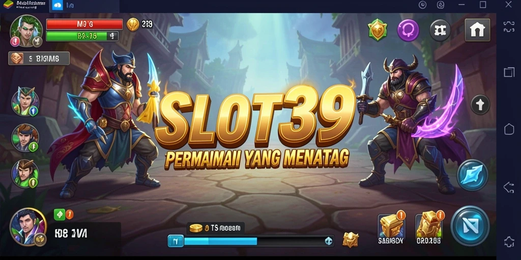 Screenshot menunjukkan perang strategi intens di SLOT39.