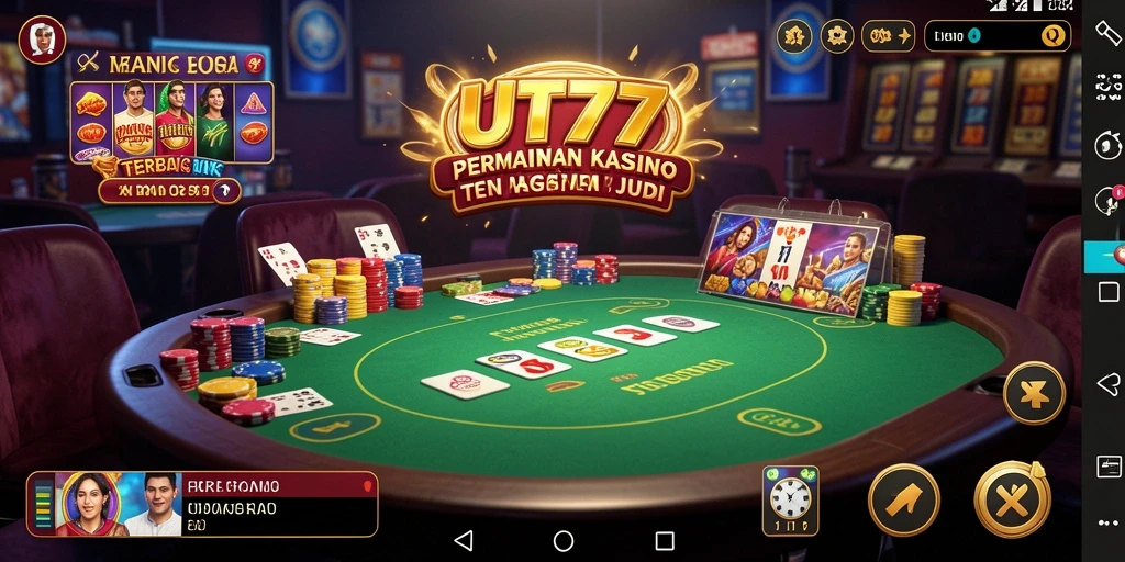 Tampilan screenshot UT77 yang menunjukkan gameplay Kasino yang mendebarkan.